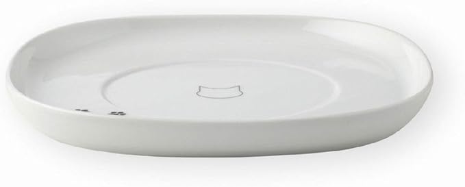Necoichi Raised Cat Bowl Dining Tray (White, Single)