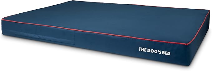 The Dog’s Bed Orthopedic Memory Foam Dog Bed Mattress, Oxford Fabric, Blue with Red Trim, XXXL, 6-Inch
