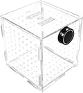 Aquarium Breeding Box,Magnetic Fixation Acrylic Fish Tank Isolation Box with Feeding Hole for Fish Hatching Rearing