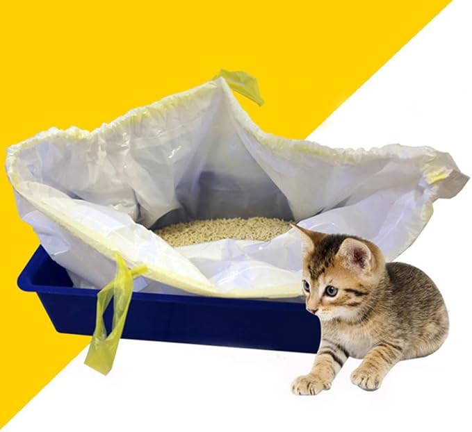 BESPORTBLE 7pcs Cat Litter Bags Drawstring Cat Waste Bags for Easy Cleanup Lightweight for Travel and Camping Pet Supplies