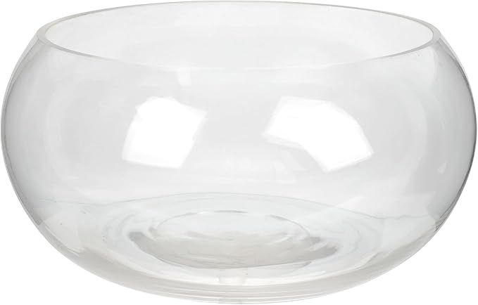 Glass Fish Bowl 25l Decorative Goldfish Bowl Hydroponic Plant Terrarium for Office Desk and Home Aquarium