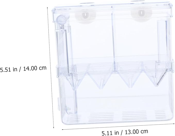 Breeding Tank Transparent Aquarium Box Cup Isolation Hatchery for Fish for Betta Guppy Fish Survival Water Cracks Easy Installation Observation