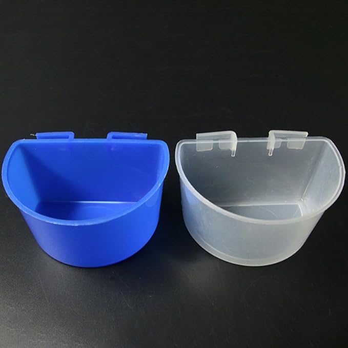 UPKOCH 12pcs Hanging Bird Food Bowls and Water Cups, Small and Blue Parrot Feeding Bowls for Cage, Convenient Household Bird Feeding and Watering Supplies
