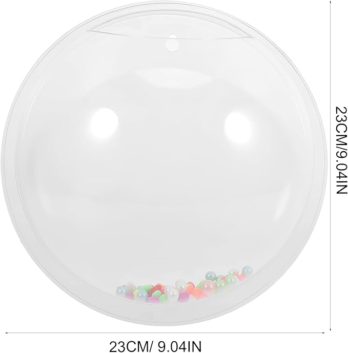 Totority Transparent Wall Mounted Fish Tank 9.05X9.05X3.74In Acrylic Hanging Aquarium Bowl Space Saving Home Decor for Fish and Plants