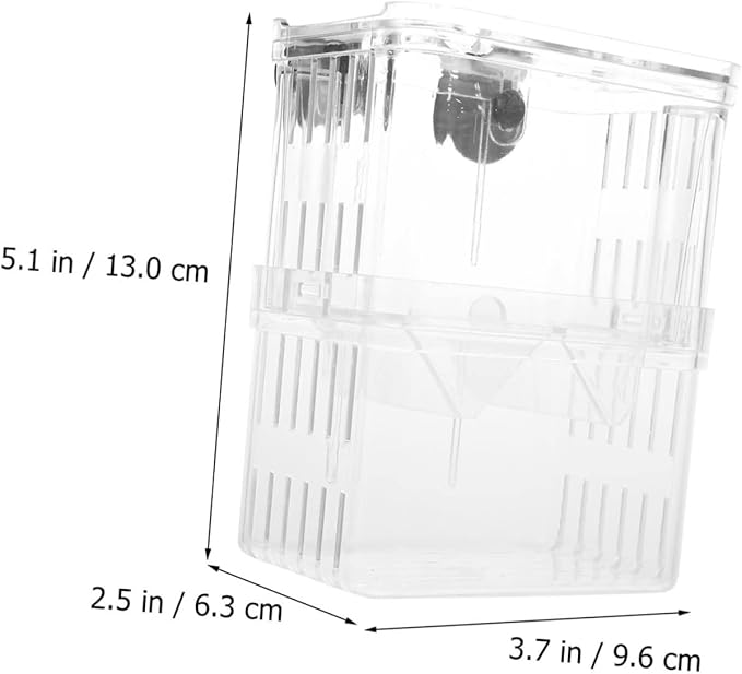 2pcs Aquarium Breeding Box Cups Fish Tank Hatching Incubator Easy Installation Fry Box for Guppies and Betta Safe Material for Optimal Water Quality