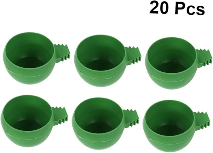 BESPORTBLE 20pcs Bird Feeder Watering Supplies Pigeon Supplies Round Food Tank Tray Pet Food Bowls Safe Material