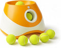 Dog Ball Thrower – Automatic Interactive Pet Tennis Ball Launcher with 6 Balls, USB Charging & Multiple Distance Settings Indoor & Outdoor Training & Play Toy for Small & Medium Dogs (Yellow)