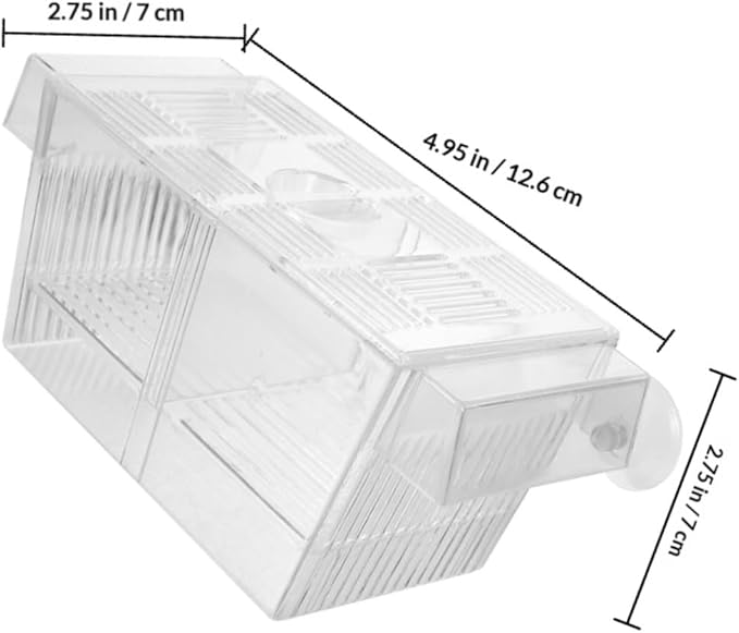 ERINGOGO 2pcs Fish Hatching Box Aquarium Divider Double-Layer Self-Floating Fish Breeding Tank Incubator for Fry
