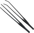 Zorfeter 2 PCS Extra Long Reptile Feeding Tongs, Stainless Steel Tweezers Rubber Tip, Long Terrarium Supplies for Bearded Dragon/Aquarium/Snake Tank(10.63 Inch)