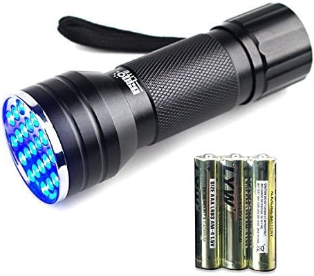 ESCO LITE Escolite UV Flashlight Black Light,21 LED 395 nM Blacklight Detector for Dog Urine and Pet Stains