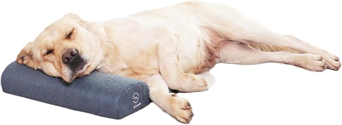 Dog Bolster Pillow/Headrest for Small Dogs and Cats, Dog Bed Pillow for Cervical Vertebra/Neck Stable Support, Portable Elastic Soft Pet Headrest for Dog Cat (S（12.76 x 11.81in）)