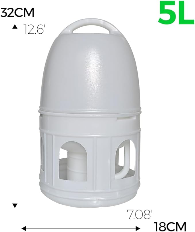 Bird Water Drinker, Pigeon Water Feeding Plastic Drinker Dispenser, 5L Pigeon Pet Water Pot Container, Water Automatic Feeders Dispenser Supplies