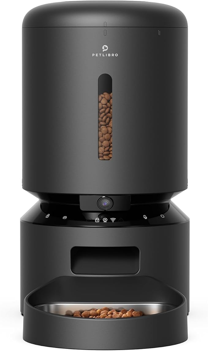 PETLIBRO Automatic Cat Feeder with Camera, 1080P HD Video with Night Vision, 5G WiFi Pet Feeder - 2-Way Audio, Low Food & Blockage Sensor, Motion & Sound Alerts (Pack of 4)