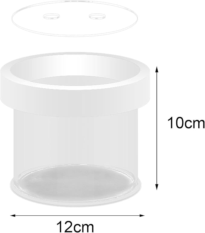 Fish Breeder Box Fish Tank Hatchery Floating Acrylic Transparent Fine Mesh Bottom Isolation Box Incubator for Baby Fish Betta, 12cmx10cm