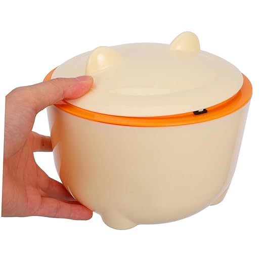 Zerodeko 1Set Enclosed Pet Litter Storage Container with Lid Convenient Operation Trash Can for Waste Management Includes for Spaces and Home