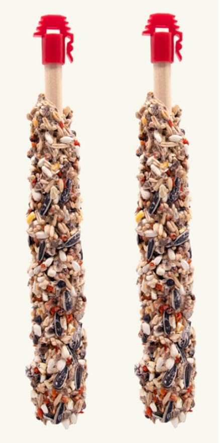 Higgins Sunburst Gourmet Conure, Cockatiel Treat Sticks Bundle | Sunburst Gourmet Conure, Cockatiel Nuts & Raisins Sticks 2pk & Mango & Rose HIPS Sticks 2pk.