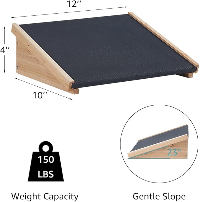 beeNbkks Dog Ramp for Stairs, Non-Slip Rubber Pet Ramps for Small Medium Dogs Cats, Gentle Slope Step and Stair Assist for Senior or Injured Pets, Indoor Outdoor Use, Portable Porch Access, Set of 2