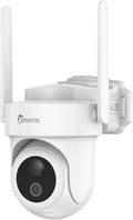 4K Security Cameras Wireless Outdoor, Solar Cameras for Home Security Battery-Powered, 360° Pan & Tilt, 3MP Color Night Vision, Two-Way Audio, Compatible with Alexa