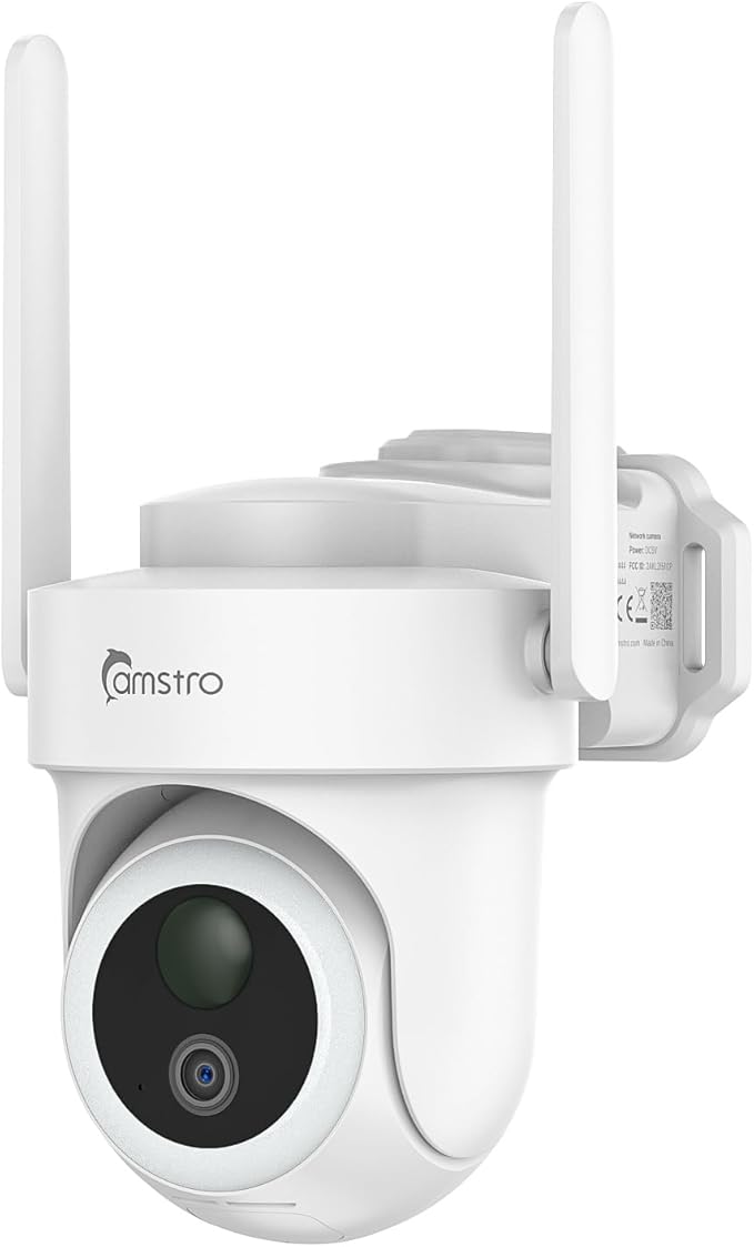 4K Security Cameras Wireless Outdoor, Solar Cameras for Home Security Battery-Powered, 360° Pan & Tilt, 3MP Color Night Vision, Two-Way Audio, Compatible with Alexa