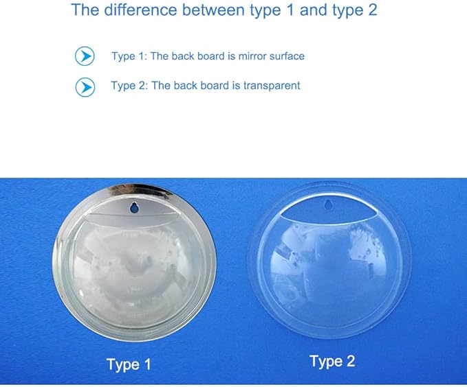 Wall Fish Bowl, Small Hanging Goldfish Fish Tanks, Clear Acrylic Betta Fish Tank, for Aquarium Wall Plant Pot Decoration Planter Flower