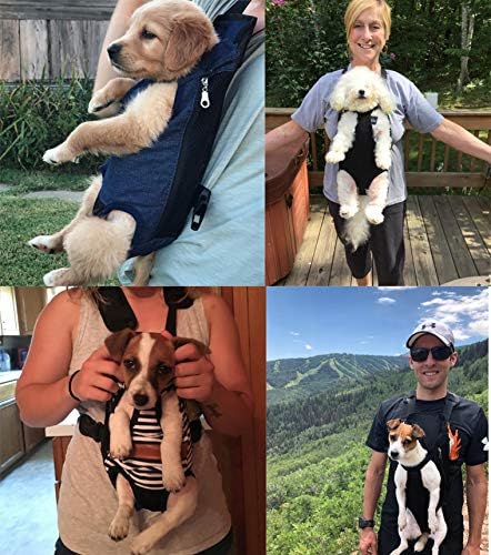 GEEPET Legs Out Front-Facing Dog Carrier Hands-Free Adjustable Pet Puppy Cat Backpack Carrier for Walking Hiking Bike and Motorcycle (Small, Colorful Strips)