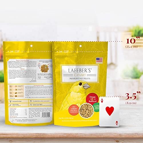 LAFEBER'S Premium Daily Diet Pellets Pet Bird Food, Made with Non-GMO and Human-Grade Ingredients, for Canaries (Classic, 1.25 Ib Pack of 2)
