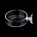 WEAVERBIRD 60mm Aquarium Shrimp Feeder Dish with Suction Glass Fish Tank Feeding Bowls Round Clear Dishes Tray