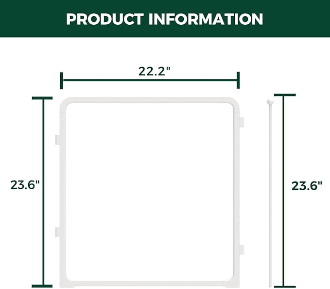 FXW AuraSpace Pro Metal & Acrylic Indoor Dog Playpen, All-Acrylic Clear Heavy-Duty Design, 24" Height 2 Acrylic Panels for Puppies & Small Dogs, White│Patented