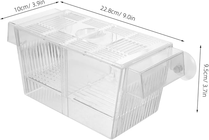 2pcs Fish Breeding Box Betta Tank Dividers Aquarium Incubator Box for Fish Eggs