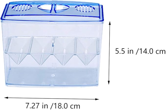 3 Pcs Small Fish Breeding Box - Freestanding Self-Floating Isolation Hatchery for Guppy and Fry in Aquarium
