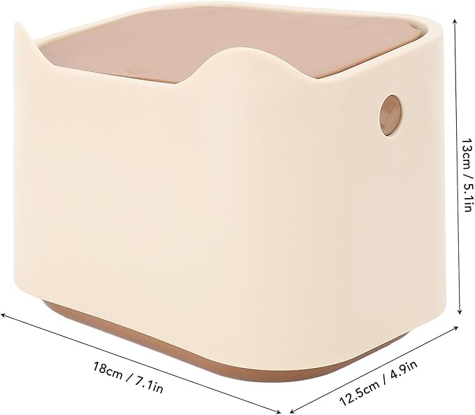 Asixxsix Cat Litter Trash Can, Compact Enclosed with Press Lid for Home Use Multipurpose Mini Garbage Bin Space Saving Easy Clean