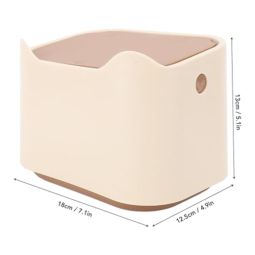 Cat Litter Trash Can with Press Type Lid Enclosed Design Compact Cat Waste Trash Can for Home