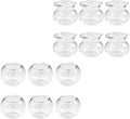 LOGOFUN 12 Pcs Miniature Fish Bowls Simulated Mini Fish Tank Miniature Glass Goldfish Bowl for Mini House Desktop Office Desk Accessories 2.50x2.50x2.00cm/0.98x0.98x0.79in