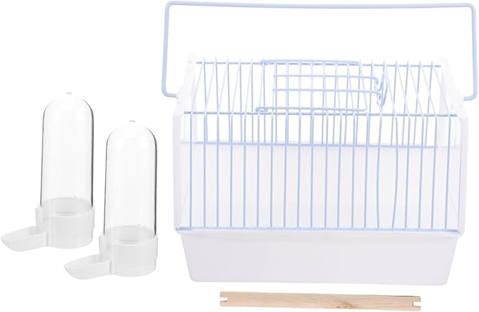 1set Portable Bird Carrier Cage for Parrots and Small Birds Lightweight Travel Cage Handle for Outings Metal and Design for Transport