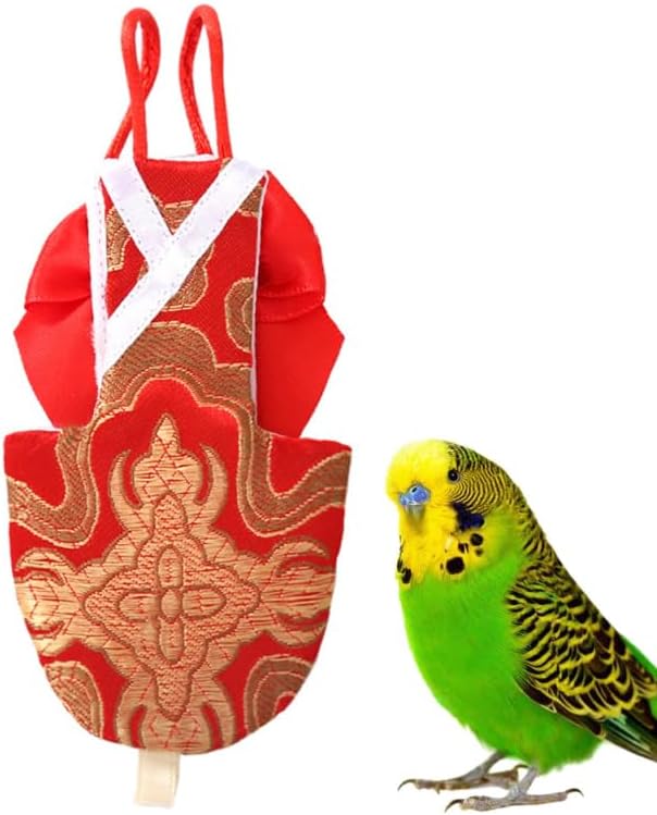 ERINGOGO Parrot Diaper Lightweight Bird Pant with Bowknot Pet Flying Suit Clothes for Cockatiel Parakeet Pigeon Easy to Wear and Clean