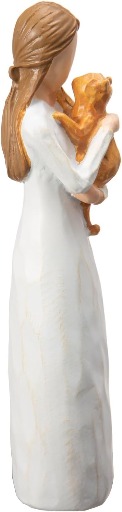 Angel of Friendship Cat Memorial Gifts, Hand-Painted Cat Angel Figurine Statue,Gift to Celebrate Loving Pets and Cat Lovers(Orange)