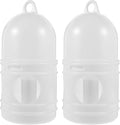 Bird Feeding Dispenser Pigeon Water Dispenser - 2pcs Birds Plastic Waterer Plastic Drinker with Handle for Pigeon Birds, Automatic Feeders (1L, White) Pet Drinker