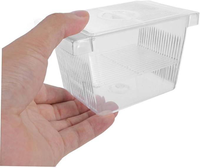 GANAZONO 4pcs Double-Layer Fish Fry Incubator Box Self-Floating Aquarium Breeding Box for Fish Tank Nursery and Isolation of Betta