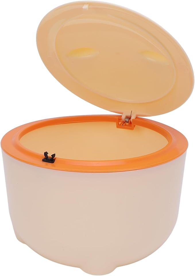 Odor Cat Litter Trash Can with Press Type Lid - Compact Enclosed Cat Waste Container for Home, PP Material