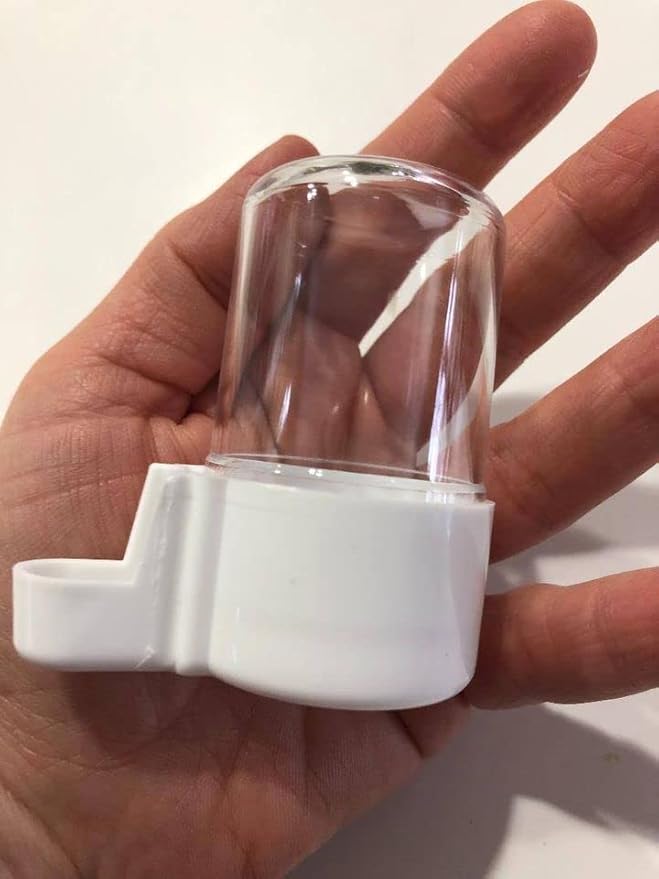 6 Bird Cage Medicine Drinkers Silo Dispenser Clear Mini Tube Feeders Food Water Cage Automatic Finch Canary Aviary Breeding 1.4 OZ Capacity