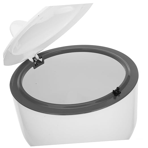 Hemoton 1set Enclosed Cat Litter Disposal Bin with Lid Odor-Sealing Trash Can for Cats Large Capacity Plastic Waste Container Includes Garbage Bags for Bathroom Kitchen and Office Use