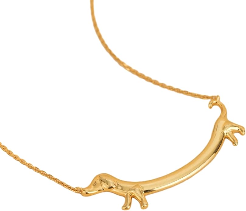 Dog Pendant Necklace Cute Dachshund Necklace Fashionable and Unique Neckchains Charming Dog Pendant Clavicular Chain Ornament for Dog Lovers