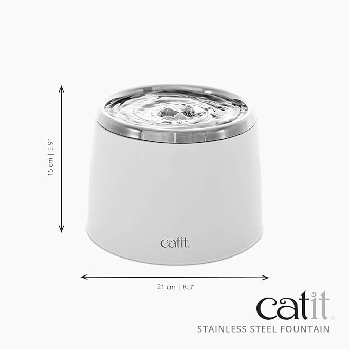 Catit Fresh & Clear Stainless Steel Cat Water Fountain, 50023
