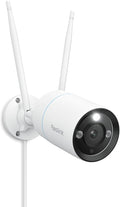 REOLINK 4K Home Security Camera, 2.4/5GHz WiFi Outdoor Camera, Plug-in Power (DC 12V/1A), Human/Vehicle/Pet Detection, Color Night Vision, Two-Way Talk, 24/7 Recording, IP67 Waterproof, RLC-810WA