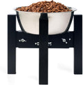 Elevated Dog Bowl Stand,Adjustable Dogs Food Stand for 6”-8” Bowls,Single DogBowl Holder 7” Tall for Cats and Small Dogs Black