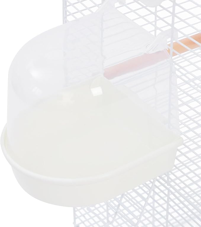 28-inch Roof Top Medium Parakeet Bird Cages, Double-Door Travel Pet Flight Birdcage for Parakeets Finches Canaries Lovebirds Small Quaker Parrots Cockatiels Budgie Green Cheek Conure