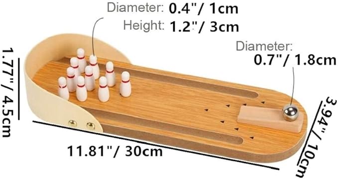 Litewoo Bird Training Toy Mini Bowling Wooden Parrot Desktop Intelligence Training Game for Parakeet Cockatiel Conure Lovebird Budgie Finch Cockatoo African Grey