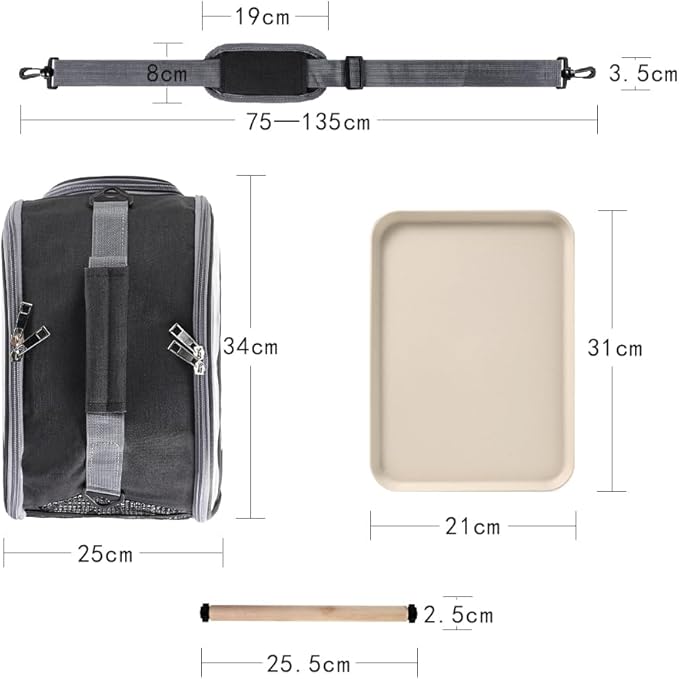 Bird Carrier Portable Parrot Parakeet Carrier Breathable Bird Travel Cage with Stand and Strap Outdoor Transparent Small Pet Carriers