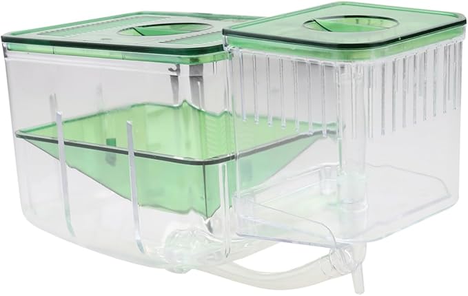 POPETPOP Self-Guided Fish Breeding Tank Isolation Box for Aquariums Protects Pregnant and Newborn Fish Improves Survival Rates for Betta and Shrimp Breeding