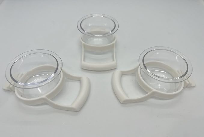 3 Detachable Small Bird Cage Food Water Feeder Cups Small Hoppers Canary Parrot Hanging Transparent Acrylic Feeding Bowls Parakeet Cockatiel Budgie Hamster Ferret Set of 3 Clear Hopper Feeders 2 oz